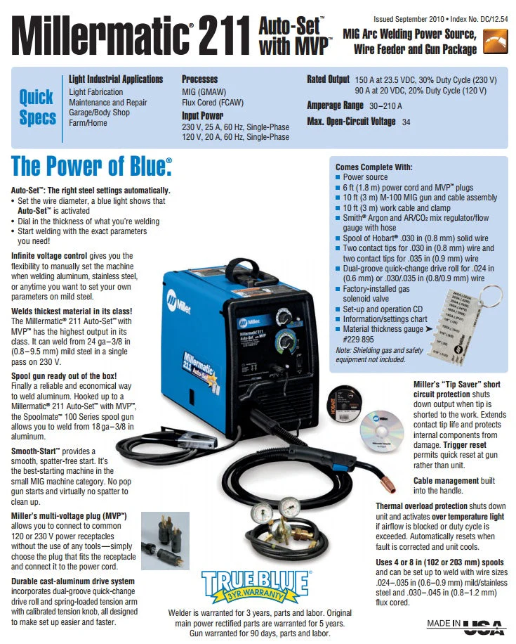 Miller Millermatic 211 MIG Welder Pkg with Auto-Set and Spool Gun (907422) - Image 3