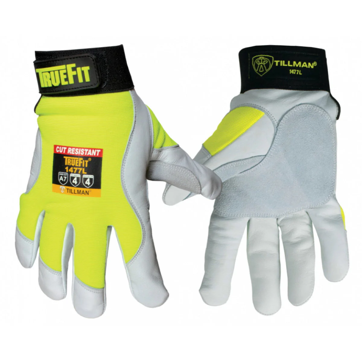 Tillman 1477 TrueFit Mechanic's High-Vis Work Gloves w/A7 Cut Resistance - Image 4